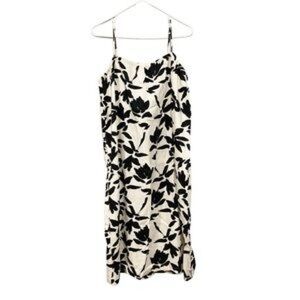 a new day Black and Cream Floral Midi Dress